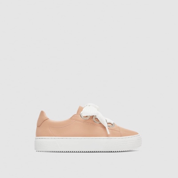 LAST ONE - NWT Zara Sneakers with Grommets - Picture 2 of 8